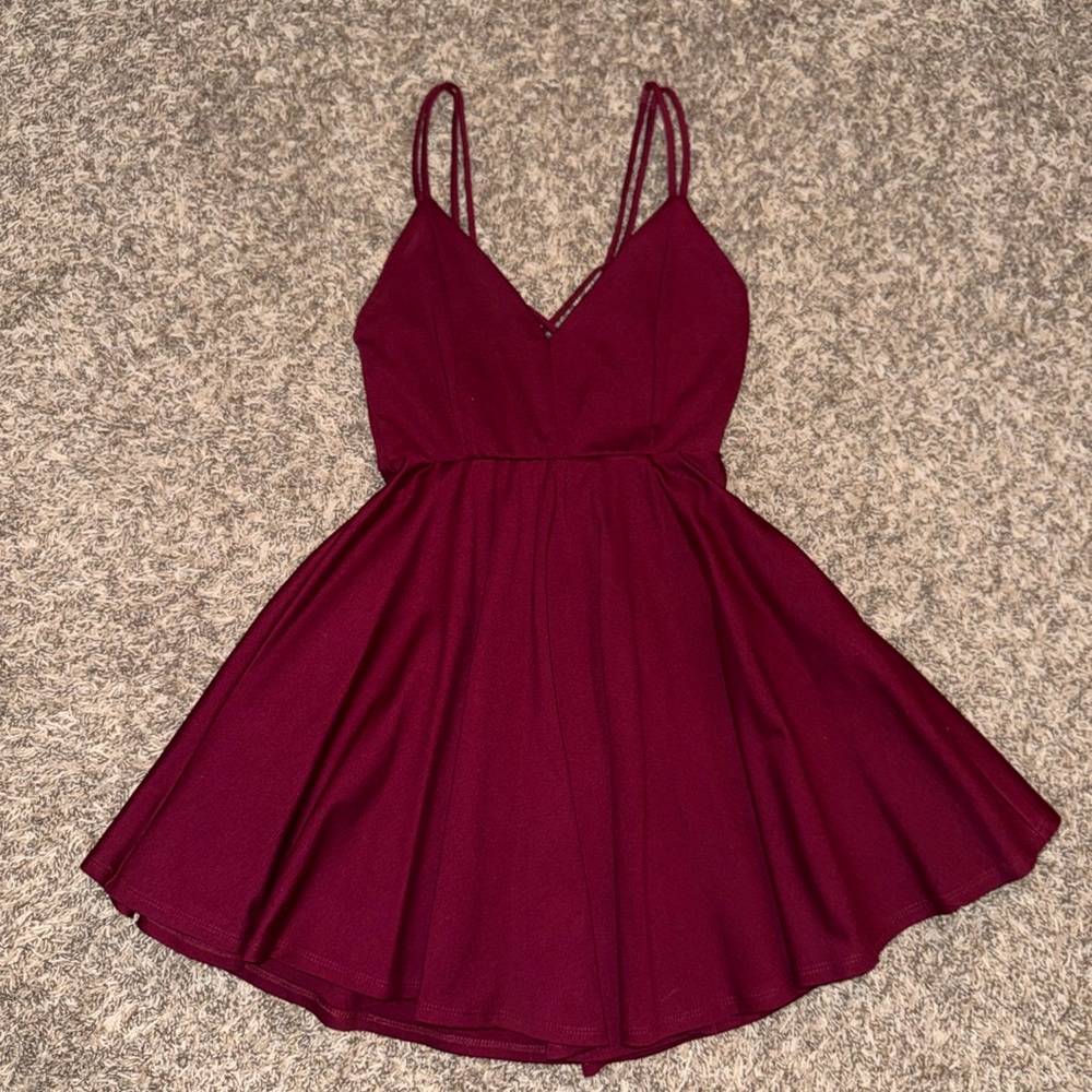 Burgundy Mini Windsor Dress